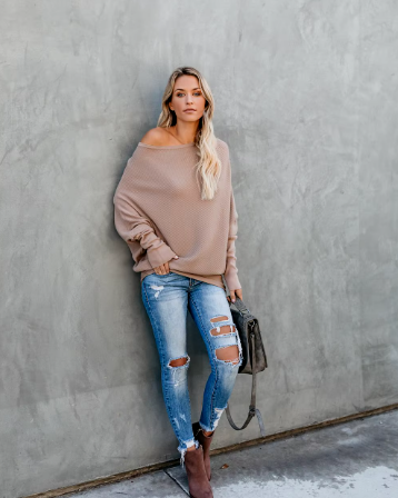 Bodine | Off-shoulder asymmetrisk tröja